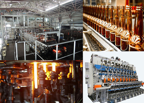 Chai lưu trữ mỹ phẩm Dây chuyền sản xuất chai thủy tinh Màu trong